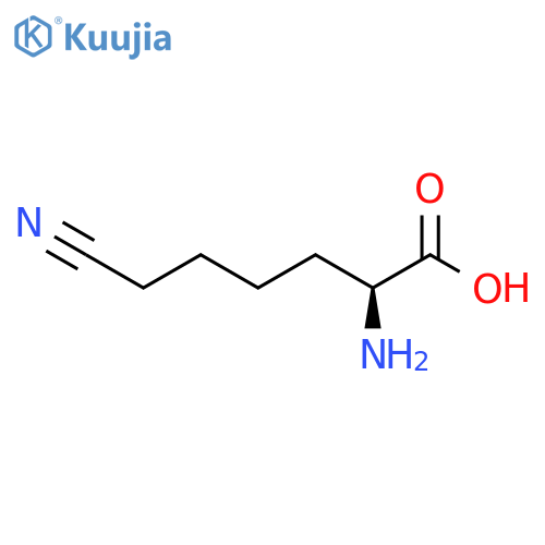 (2S)-2-amino-6-cyanohexanoic acid structure