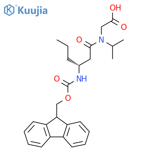 2-(3R)-3-({(9H-fluoren-9-yl)methoxycarbonyl}amino)-N-(propan-2-yl)hexanamidoacetic acid structure