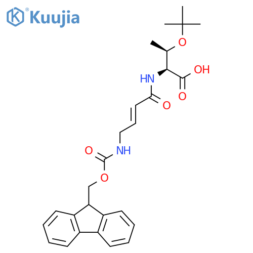 (2S,3R)-3-(tert-butoxy)-2-4-({(9H-fluoren-9-yl)methoxycarbonyl}amino)but-2-enamidobutanoic acid structure