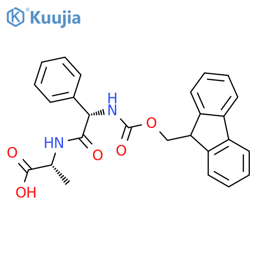 (2R)-2-(2S)-2-({(9H-fluoren-9-yl)methoxycarbonyl}amino)-2-phenylacetamidopropanoic acid structure