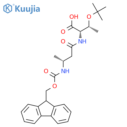 (2S,3R)-3-(tert-butoxy)-2-(3R)-3-({(9H-fluoren-9-yl)methoxycarbonyl}amino)butanamidobutanoic acid structure