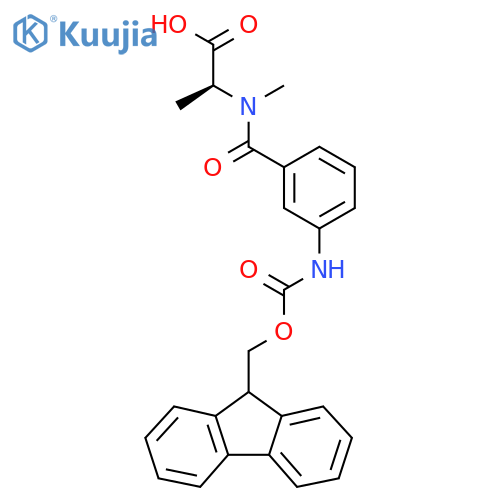 (2S)-2-{1-3-({(9H-fluoren-9-yl)methoxycarbonyl}amino)phenyl-N-methylformamido}propanoic acid structure