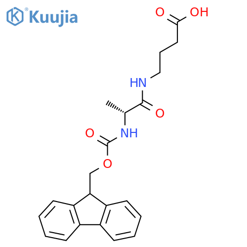 4-(2R)-2-({(9H-fluoren-9-yl)methoxycarbonyl}amino)propanamidobutanoic acid structure