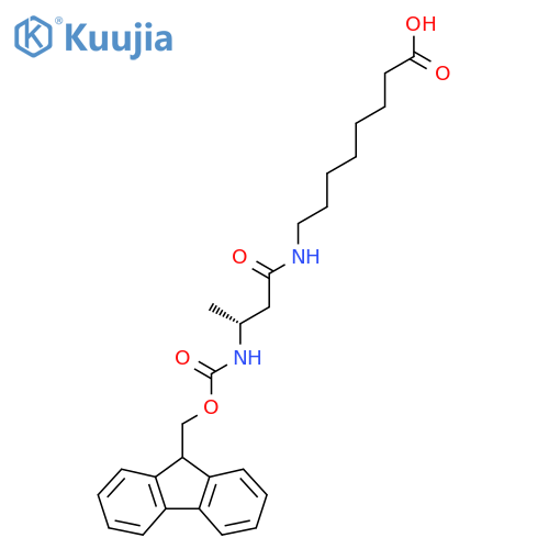 8-(3R)-3-({(9H-fluoren-9-yl)methoxycarbonyl}amino)butanamidooctanoic acid structure