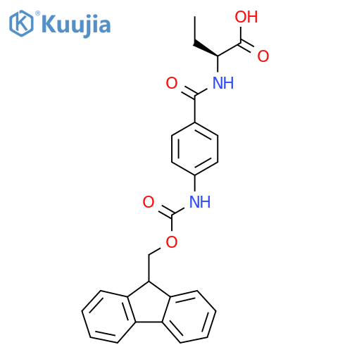 (2S)-2-{4-({(9H-fluoren-9-yl)methoxycarbonyl}amino)phenylformamido}butanoic acid structure