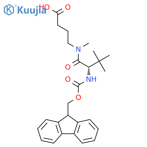 4-(2S)-2-({(9H-fluoren-9-yl)methoxycarbonyl}amino)-N,3,3-trimethylbutanamidobutanoic acid structure