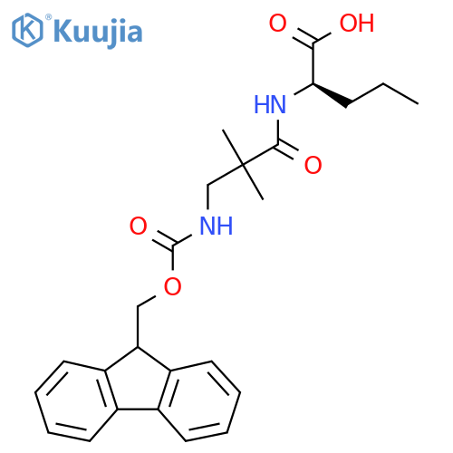 (2R)-2-3-({(9H-fluoren-9-yl)methoxycarbonyl}amino)-2,2-dimethylpropanamidopentanoic acid structure