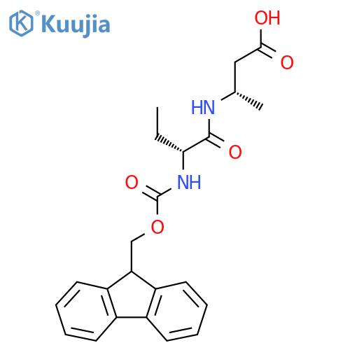 (3S)-3-(2R)-2-({(9H-fluoren-9-yl)methoxycarbonyl}amino)butanamidobutanoic acid structure