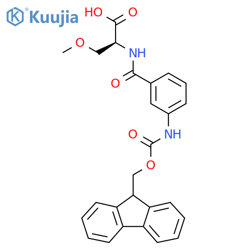 (2S)-2-{3-({(9H-fluoren-9-yl)methoxycarbonyl}amino)phenylformamido}-3-methoxypropanoic acid structure