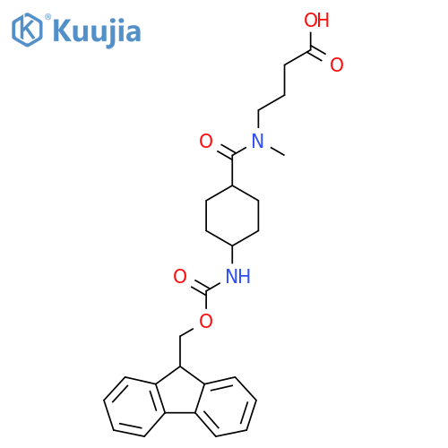 4-{N-methyl-1-(1s,4s)-4-({(9H-fluoren-9-yl)methoxycarbonyl}amino)cyclohexylformamido}butanoic acid structure