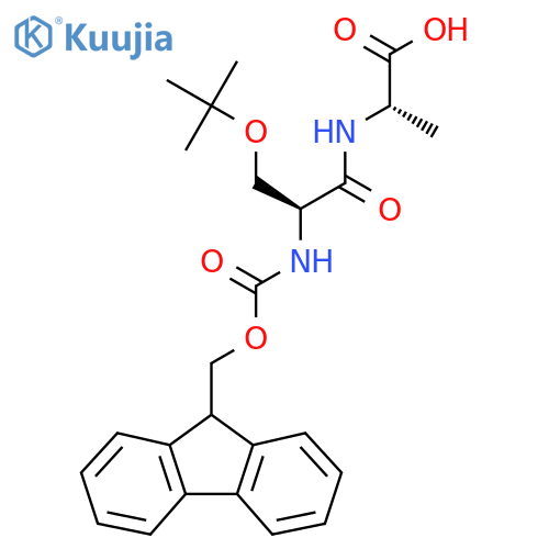 (2S)-2-(2S)-3-(tert-butoxy)-2-({(9H-fluoren-9-yl)methoxycarbonyl}amino)propanamidopropanoic acid structure