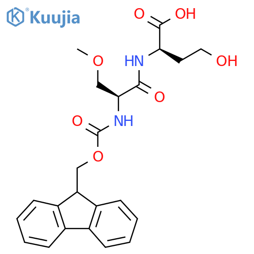 (2R)-2-(2S)-2-({(9H-fluoren-9-yl)methoxycarbonyl}amino)-3-methoxypropanamido-4-hydroxybutanoic acid structure