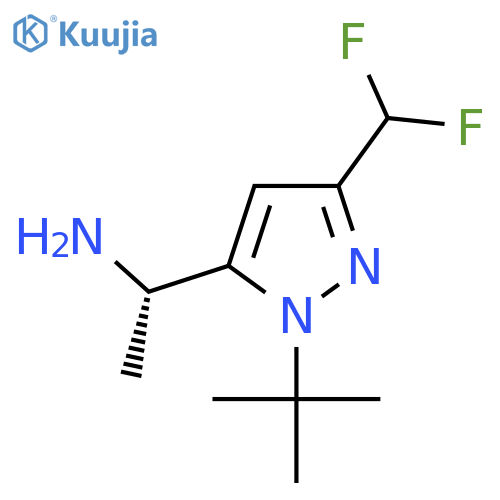 (1S)-1-1-tert-butyl-3-(difluoromethyl)-1H-pyrazol-5-ylethan-1-amine structure