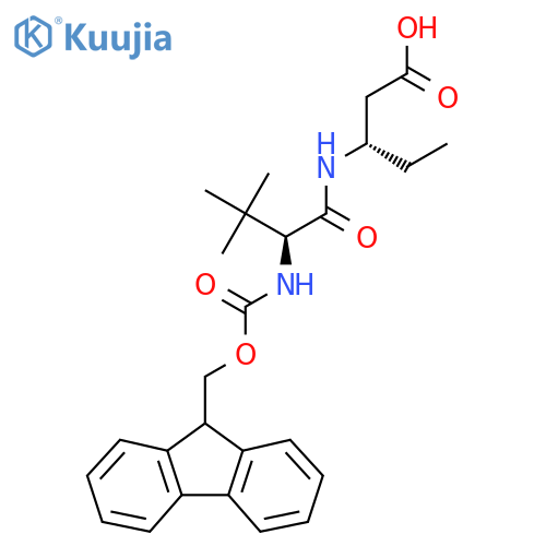 (3S)-3-(2S)-2-({(9H-fluoren-9-yl)methoxycarbonyl}amino)-3,3-dimethylbutanamidopentanoic acid structure