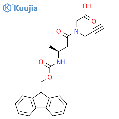 2-(3S)-3-({(9H-fluoren-9-yl)methoxycarbonyl}amino)-N-(prop-2-yn-1-yl)butanamidoacetic acid structure