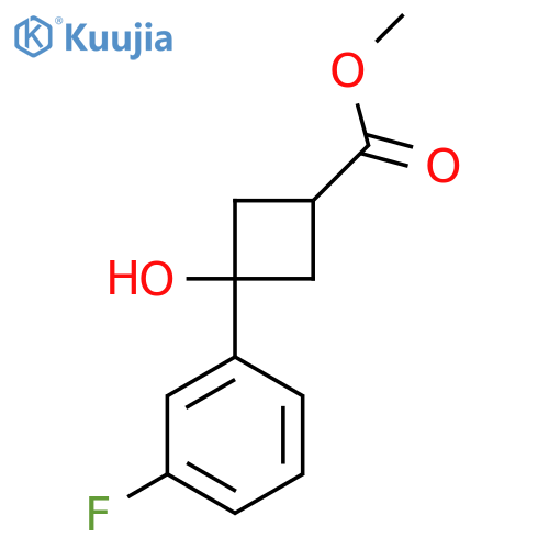 methyl (1s,3s)-3-(3-fluorophenyl)-3-hydroxycyclobutane-1-carboxylate structure