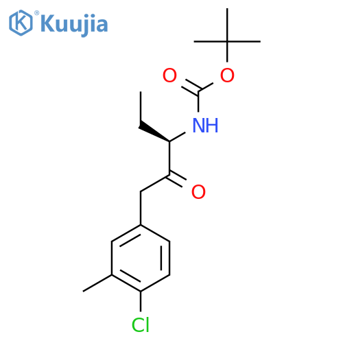 tert-butyl N-(3R)-1-(4-chloro-3-methylphenyl)-2-oxopentan-3-ylcarbamate structure