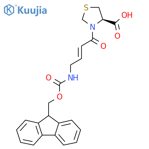 (4R)-3-4-({(9H-fluoren-9-yl)methoxycarbonyl}amino)but-2-enoyl-1,3-thiazolidine-4-carboxylic acid structure