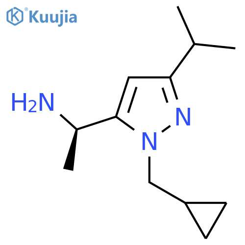 (1R)-1-1-(cyclopropylmethyl)-3-(propan-2-yl)-1H-pyrazol-5-ylethan-1-amine structure