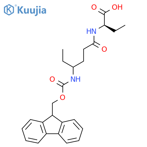 (2R)-2-4-({(9H-fluoren-9-yl)methoxycarbonyl}amino)hexanamidobutanoic acid structure