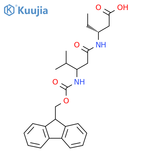 (3R)-3-3-({(9H-fluoren-9-yl)methoxycarbonyl}amino)-4-methylpentanamidopentanoic acid structure