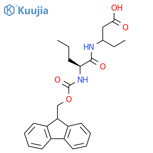 3-(2S)-2-({(9H-fluoren-9-yl)methoxycarbonyl}amino)pentanamidopentanoic acid structure