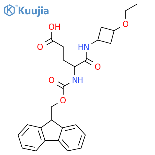 4-({(9H-fluoren-9-yl)methoxycarbonyl}amino)-4-{(1s,3s)-3-ethoxycyclobutylcarbamoyl}butanoic acid structure