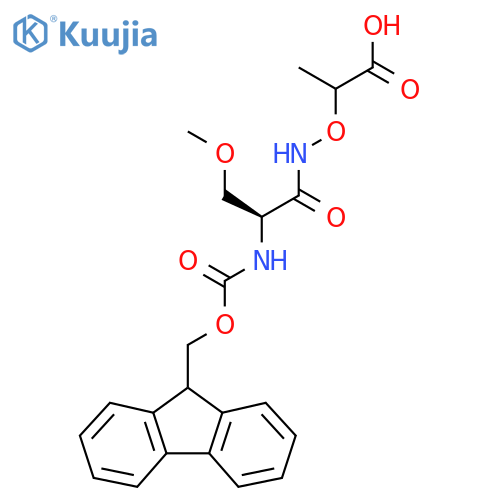 2-{(2S)-2-({(9H-fluoren-9-yl)methoxycarbonyl}amino)-3-methoxypropanamidooxy}propanoic acid structure
