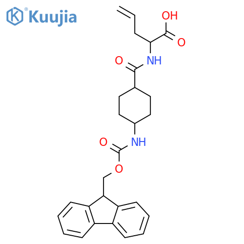 2-{(1s,4s)-4-({(9H-fluoren-9-yl)methoxycarbonyl}amino)cyclohexylformamido}pent-4-enoic acid structure