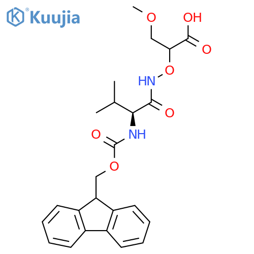 2-{(2S)-2-({(9H-fluoren-9-yl)methoxycarbonyl}amino)-3-methylbutanamidooxy}-3-methoxypropanoic acid structure