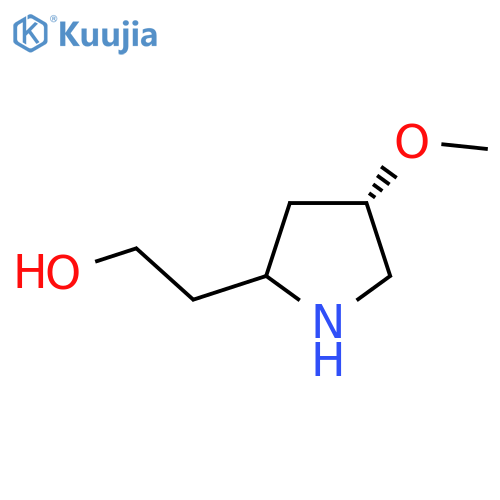 2-(4S)-4-methoxypyrrolidin-2-ylethan-1-ol structure