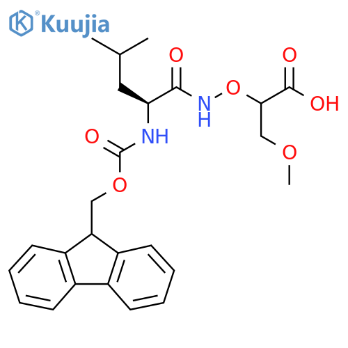 2-{(2S)-2-({(9H-fluoren-9-yl)methoxycarbonyl}amino)-4-methylpentanamidooxy}-3-methoxypropanoic acid structure