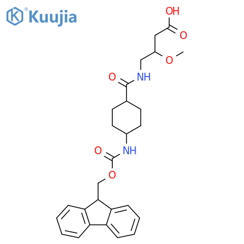 3-methoxy-4-{(1r,4r)-4-({(9H-fluoren-9-yl)methoxycarbonyl}amino)cyclohexylformamido}butanoic acid structure