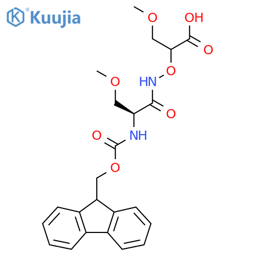 2-{(2S)-2-({(9H-fluoren-9-yl)methoxycarbonyl}amino)-3-methoxypropanamidooxy}-3-methoxypropanoic acid structure