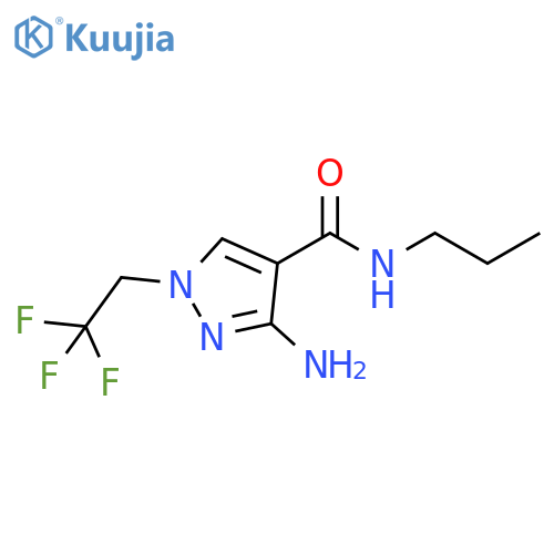 1H-Pyrazole-4-carboxamide, 3-amino-N-propyl-1-(2,2,2-trifluoroethyl)- structure