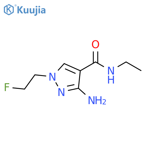 3-amino-N-ethyl-1-(2-fluoroethyl)-1H-pyrazole-4-carboxamide structure