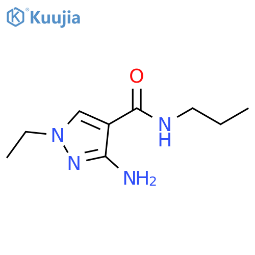 3-amino-1-ethyl-N-propyl-1H-pyrazole-4-carboxamide structure