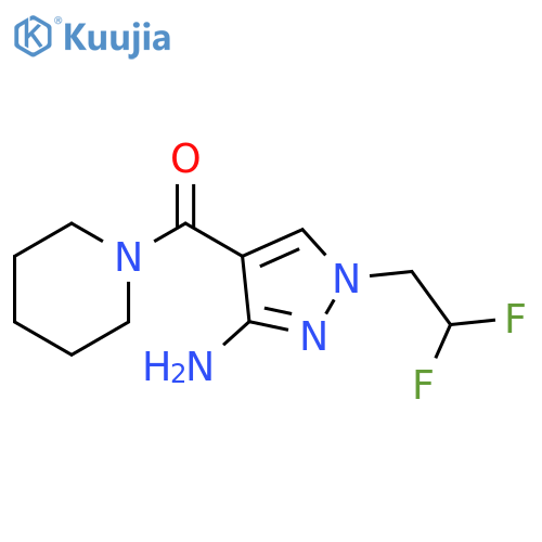1-(2,2-difluoroethyl)-4-(piperidin-1-ylcarbonyl)-1H-pyrazol-3-amine structure
