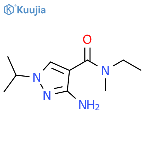 3-amino-N-ethyl-1-isopropyl-N-methyl-1H-pyrazole-4-carboxamide structure