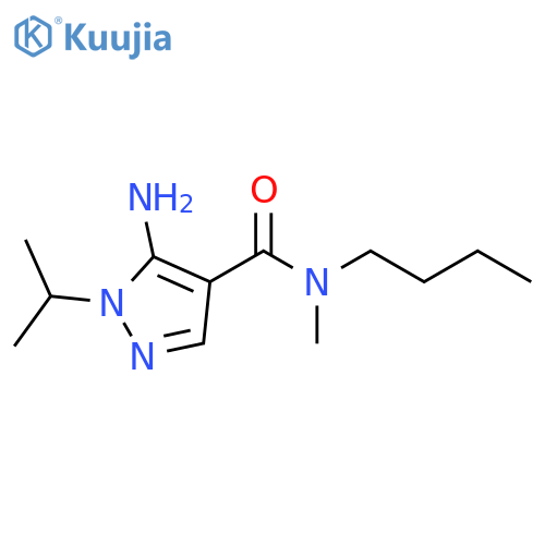 1H-Pyrazole-4-carboxamide, 5-amino-N-butyl-N-methyl-1-(1-methylethyl)- structure