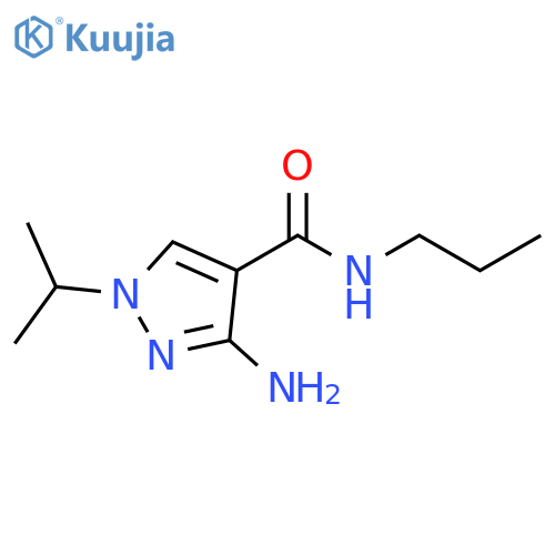 3-amino-1-isopropyl-N-propyl-1H-pyrazole-4-carboxamide structure