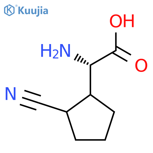 (2S)-2-amino-2-(2-cyanocyclopentyl)acetic acid structure