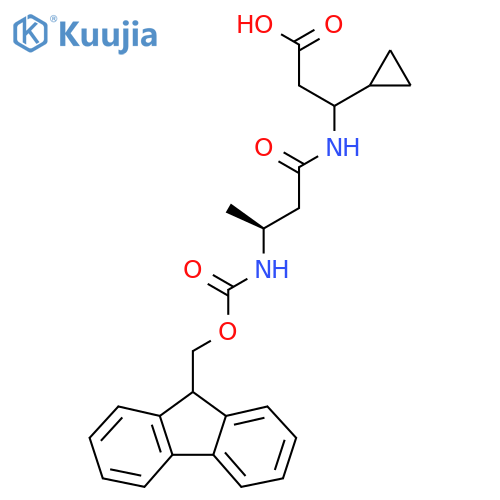 3-cyclopropyl-3-(3S)-3-({(9H-fluoren-9-yl)methoxycarbonyl}amino)butanamidopropanoic acid structure