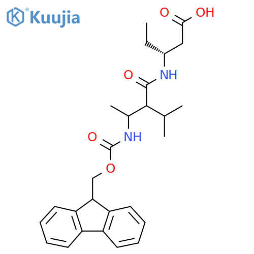 (3R)-3-3-({(9H-fluoren-9-yl)methoxycarbonyl}amino)-2-(propan-2-yl)butanamidopentanoic acid structure