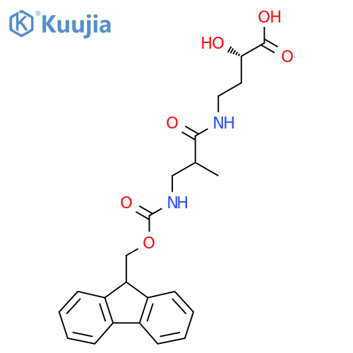 (2S)-4-3-({(9H-fluoren-9-yl)methoxycarbonyl}amino)-2-methylpropanamido-2-hydroxybutanoic acid structure