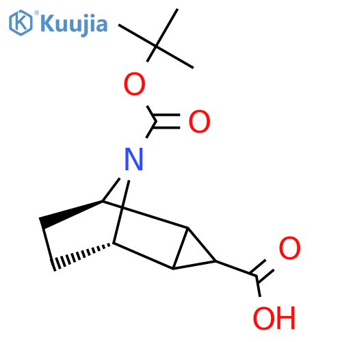 (1R,5S)-8-(tert-butoxy)carbonyl-8-azatricyclo3.2.1.0,2,4octane-3-carboxylic acid structure