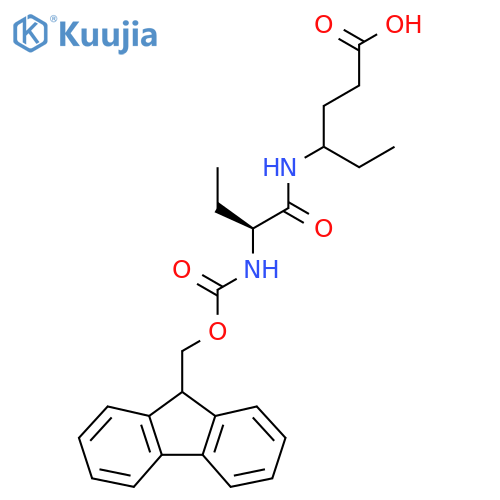 4-(2S)-2-({(9H-fluoren-9-yl)methoxycarbonyl}amino)butanamidohexanoic acid structure