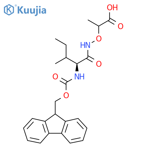 2-{(2S)-2-({(9H-fluoren-9-yl)methoxycarbonyl}amino)-3-methylpentanamidooxy}propanoic acid structure