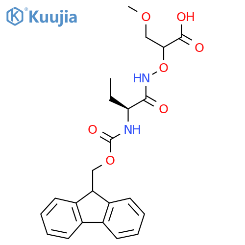 2-{(2S)-2-({(9H-fluoren-9-yl)methoxycarbonyl}amino)butanamidooxy}-3-methoxypropanoic acid structure