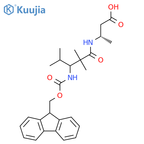 (3S)-3-3-({(9H-fluoren-9-yl)methoxycarbonyl}amino)-2,2,4-trimethylpentanamidobutanoic acid structure